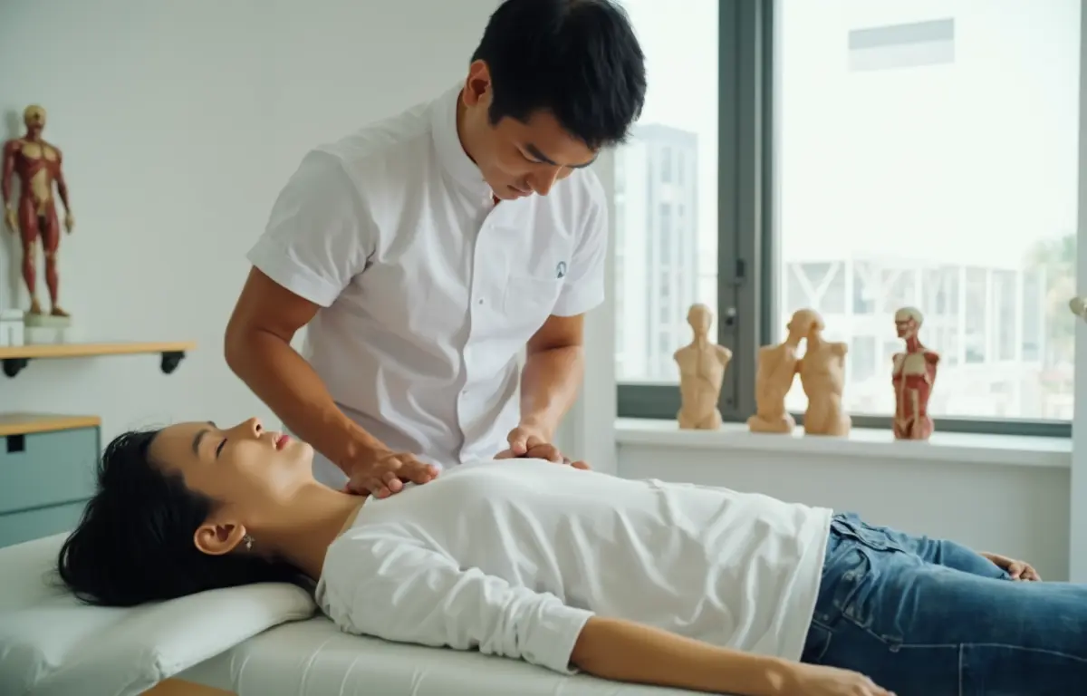 肩甲骨を正しい位置に戻す整体施術の流れ